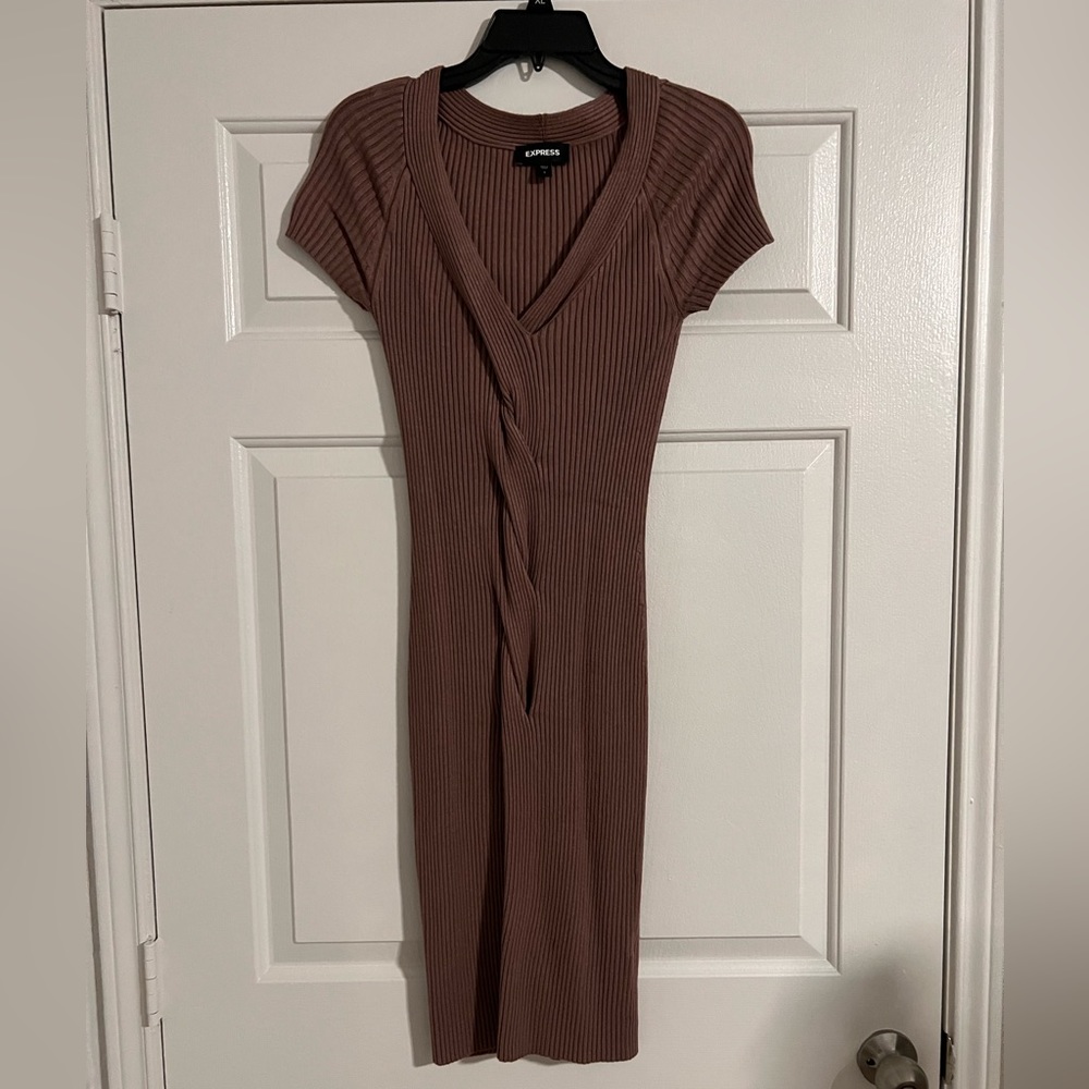 Express Sweater Dress with Twist Detail